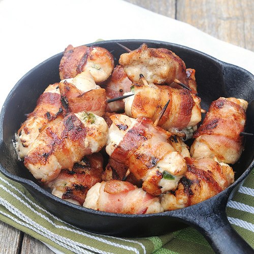 Bacon Wrapped Jalapeno Chicken Bites