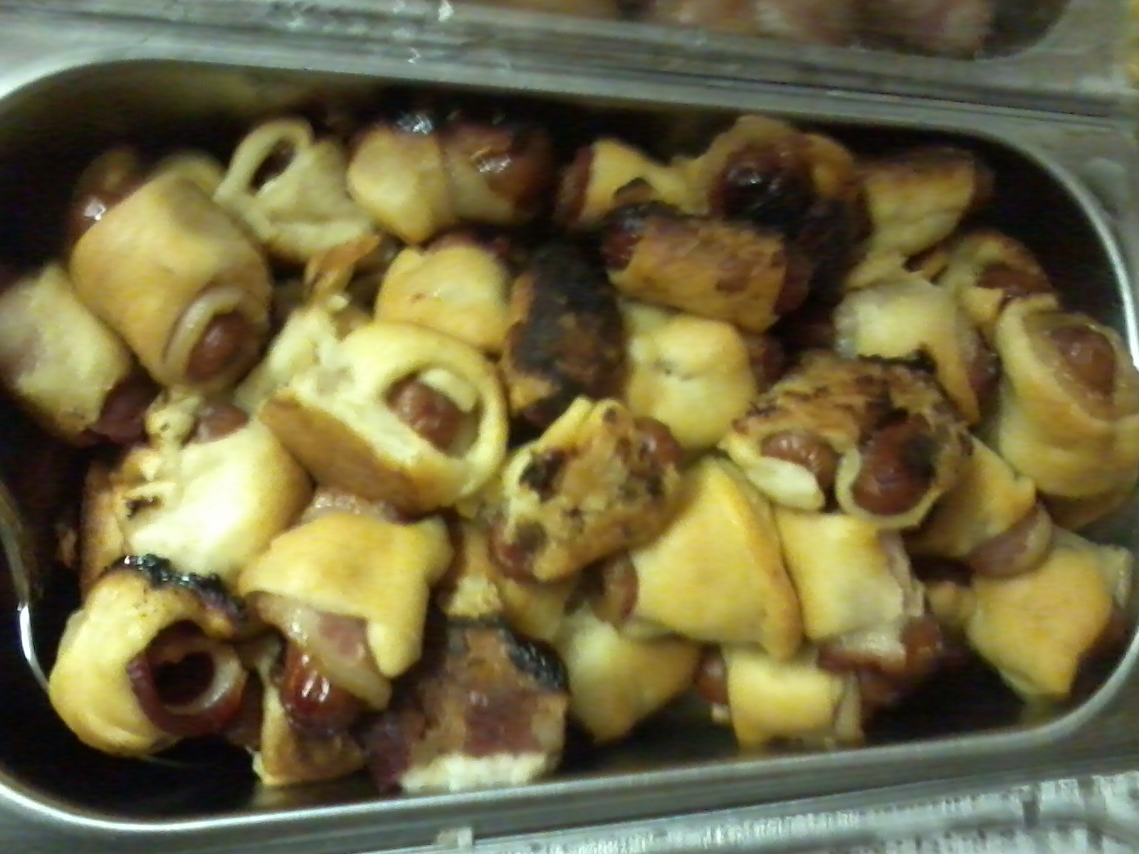 Bacon Wrapped Mini Sausages - Croussant