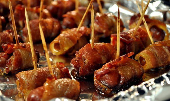 Bacon wrapped smokies