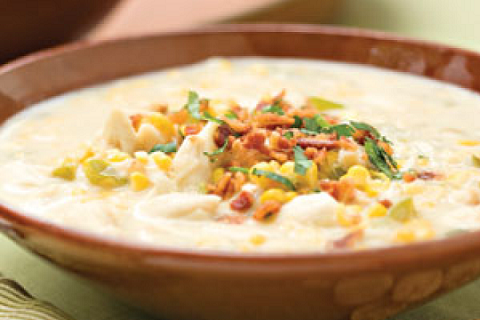 Crab and Corn Chowder w Bacon